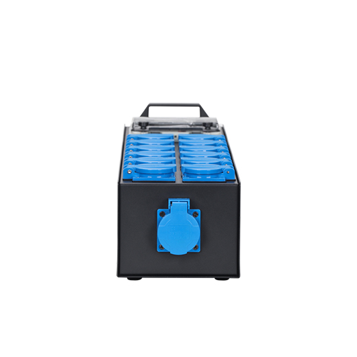 Mini Box 63A 5pin Input and 12 channels EU Plug Output Portable Power Distributor Distribution Equipment